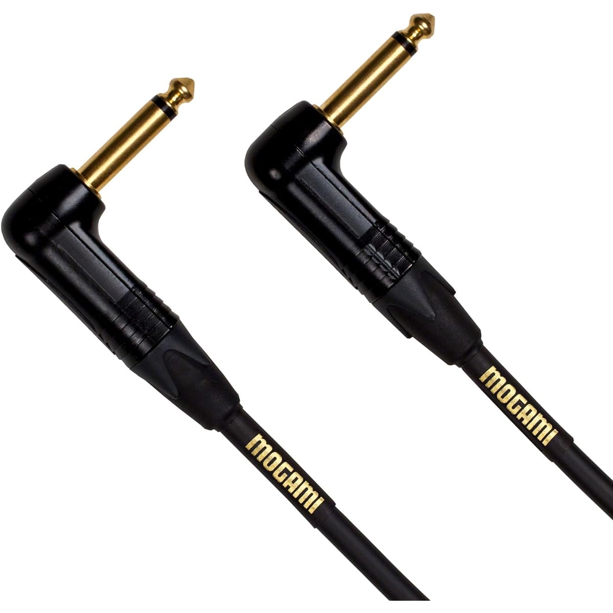 Mogami GOLD INSTRUMENT-10RR Instrument Cable, Gold 1/4 TS Right Angle Plugs, 10 ft. by Mogami