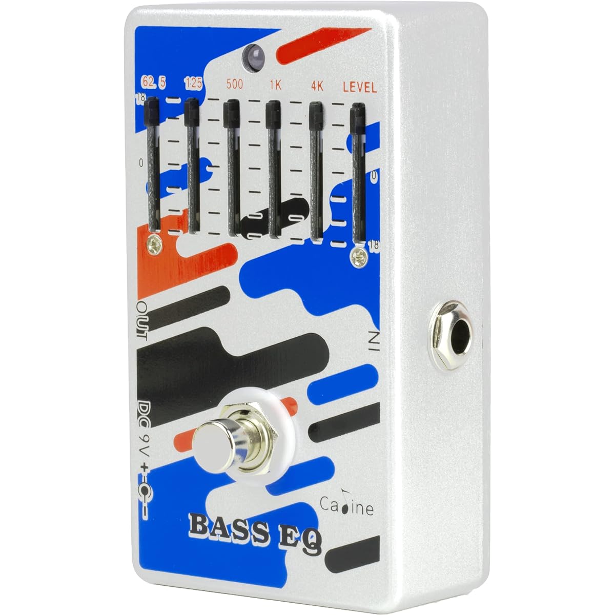 Caline Bass Guitar EQ Pedal 6 Band Graphic Equalizer Effect Pedal True Bypass CP-73 (100Hz 200Hz 400Hz 800Hz 1.6kHz 3.2kHz)