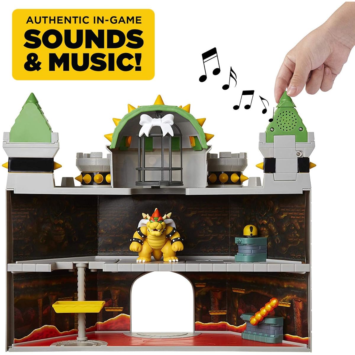 Nintendo Bowser's Castle Super Mario Deluxe Bowser's Castle Playset with Bowser Figure Toy