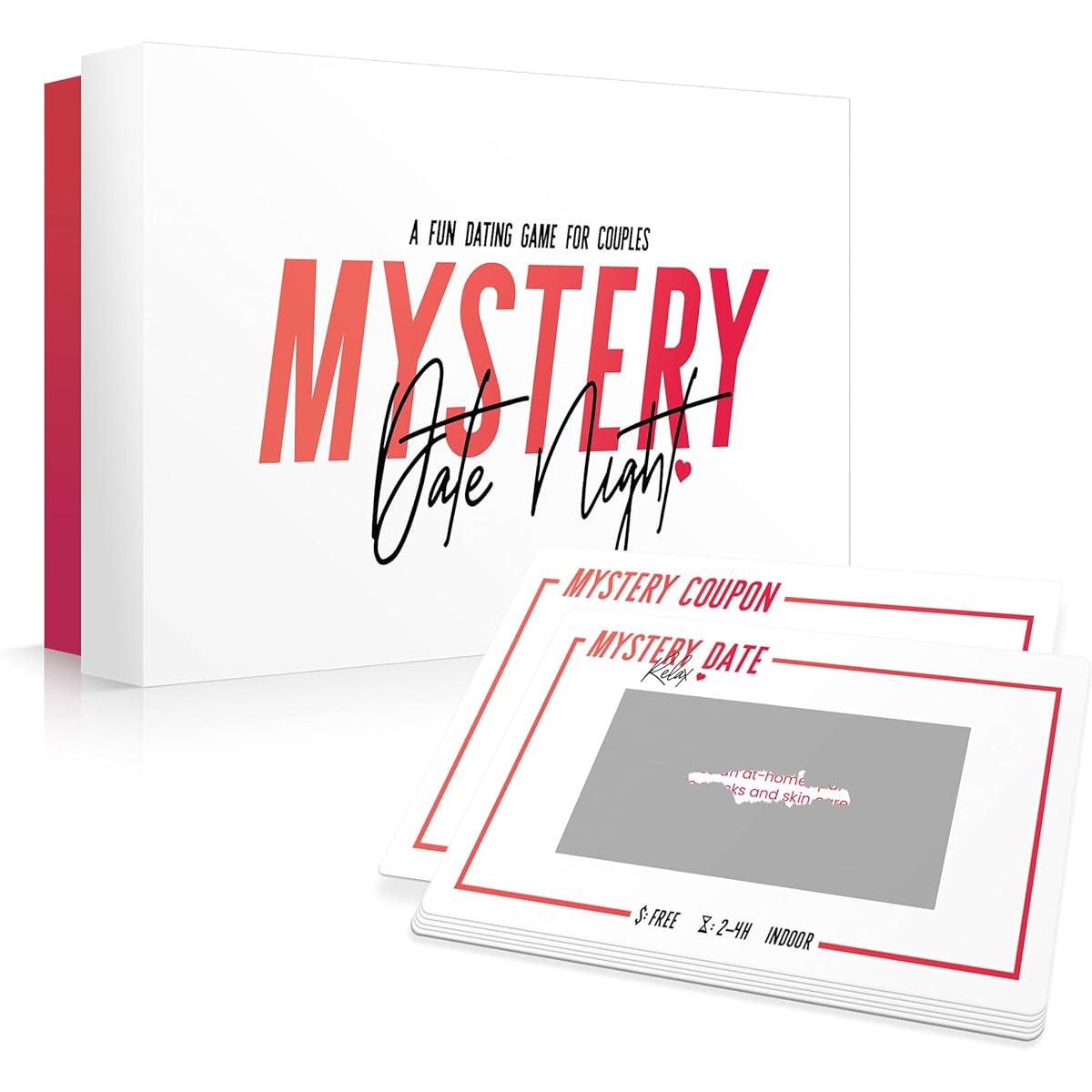 Karto Romantic Scratch-off Card Game with Coupon - Gift for Him - Exciting Date Ideas for Couples: Girlfriend, Boyfriend, Wife, Husband - Mystery Date Night