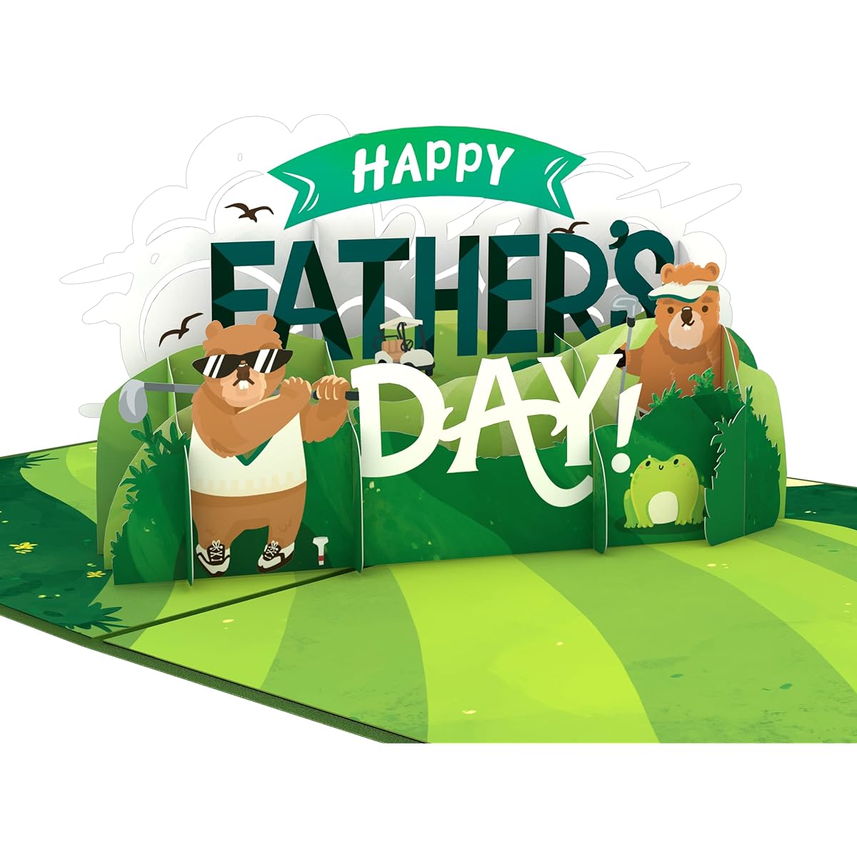 Lovepop Father's Day Golf Pop Up Card - Father's Day Card - Handmade 3D Pop Up Greeting Card - Father's Day Love Card 5 x 7 Inch