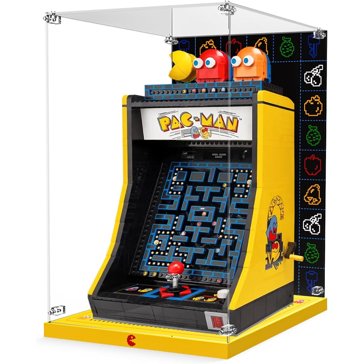 PIPART Acrylic Display Case for Lego 10323 Pac-Man Arcade Dustproof Clear Display Box (Display Case Only, Lego Model Not Included)
