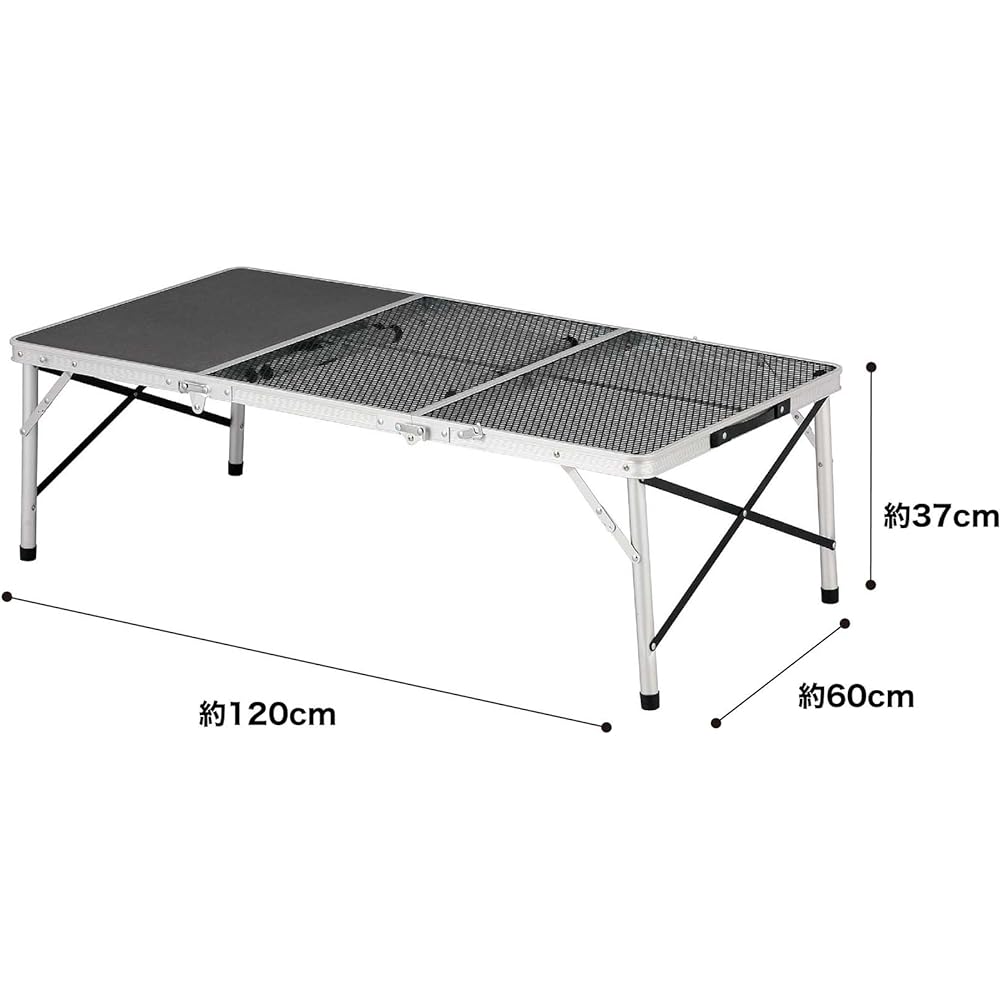 Takeda Corporation/Leisure Table/[Mesh Top Table 120 x 60] Black (MT17-12060) Multi TD91852