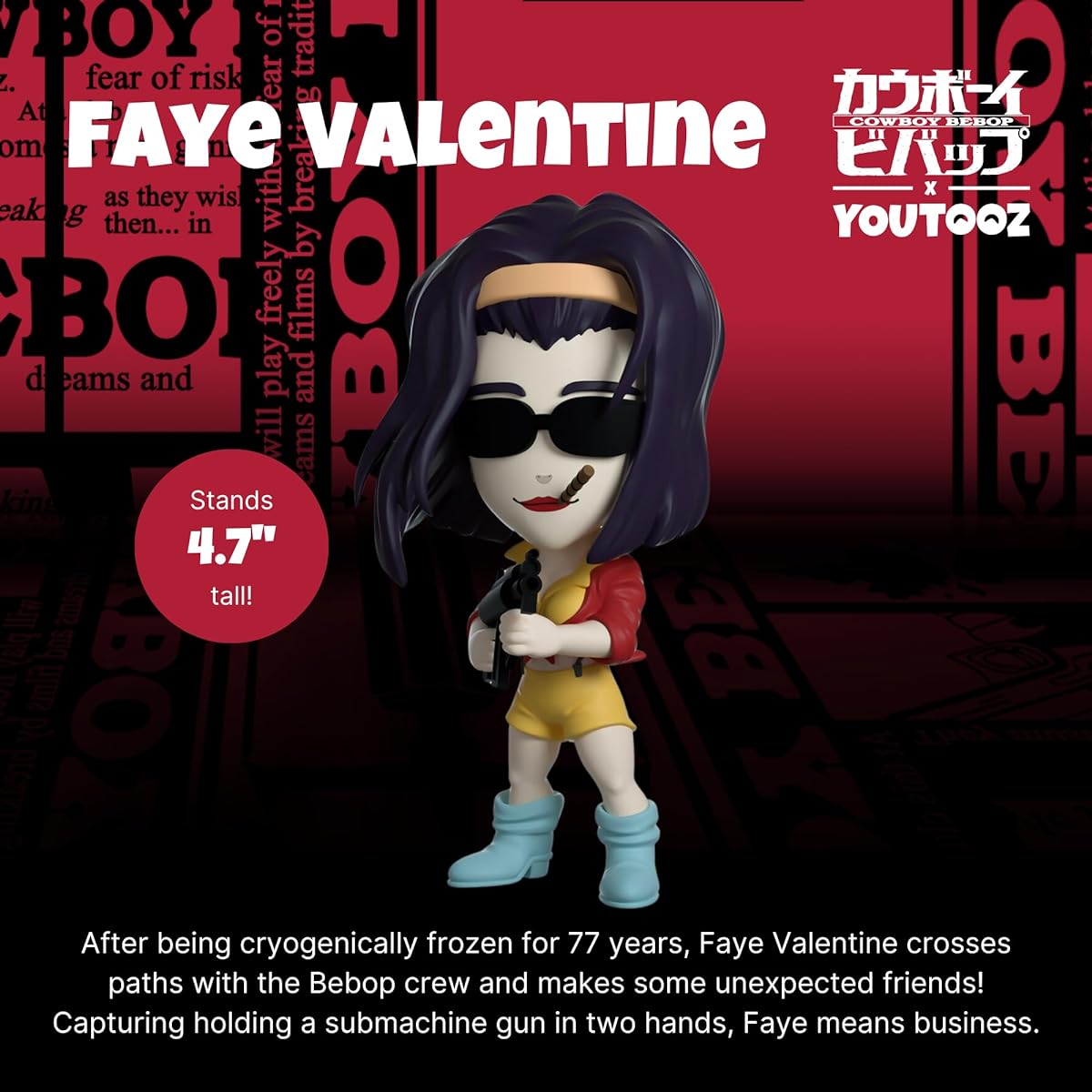 Faye Valentine 4.7" Vinyl Figure - Youtooz Cowboy Bebop Collection