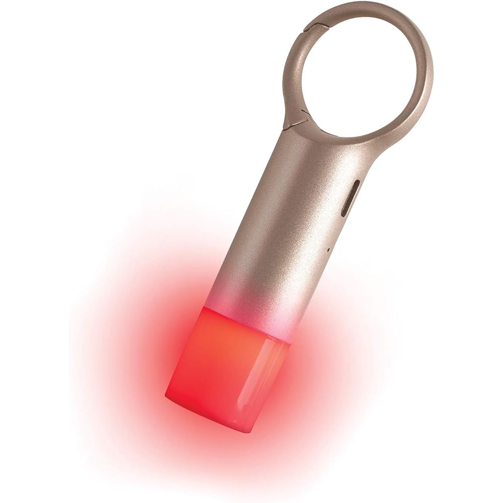Lexon - Nomady Flash LED Warning Light with Gold Carabiner