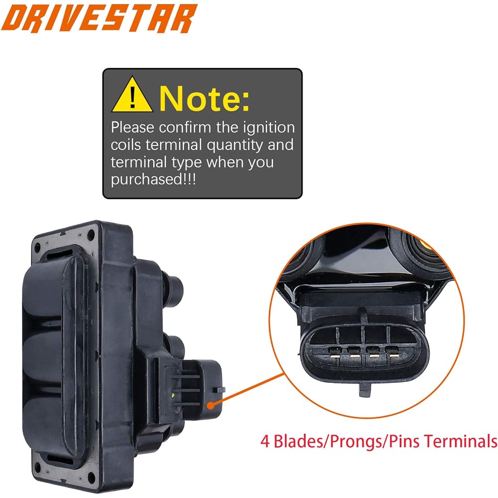 Drivestar FD488 OE-quality new ignition coil for Ford Jaguar Mazda Mercury 2.5L 4.2L 3.0L 3.8L 6.0L