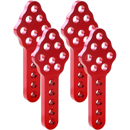 Aluminum Shock Mount Lift Kit Set for 1/10 Axial SCX10 SCX10 II 90046 D90 D110 RC Crawler Car Upgrade Replacement (Red)