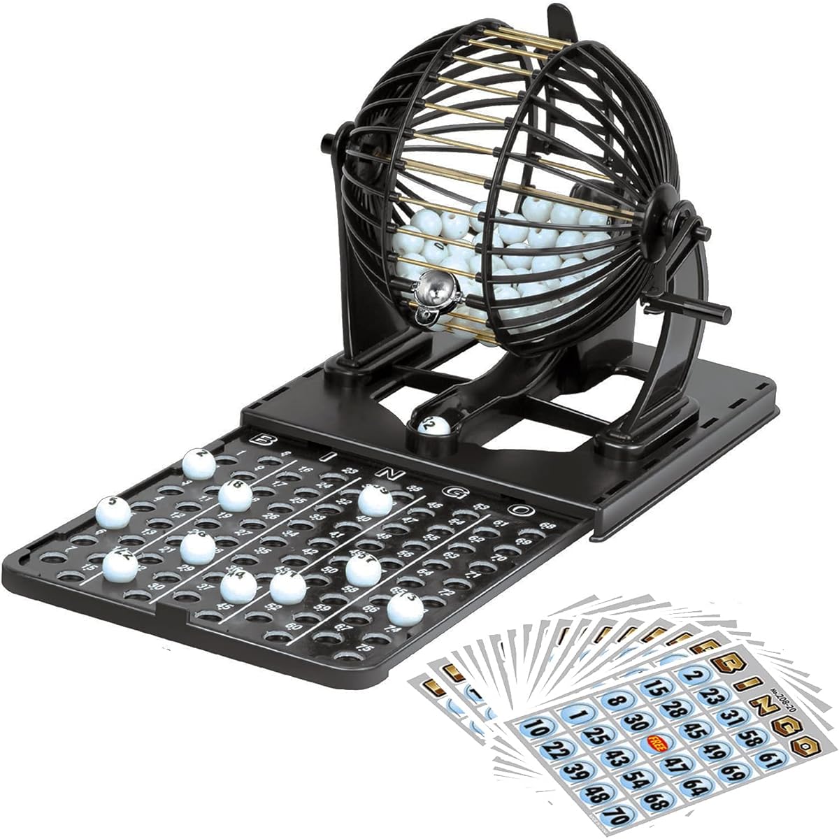 Liberty Imports Bingo Machine Cage Game Set with Balls Classic