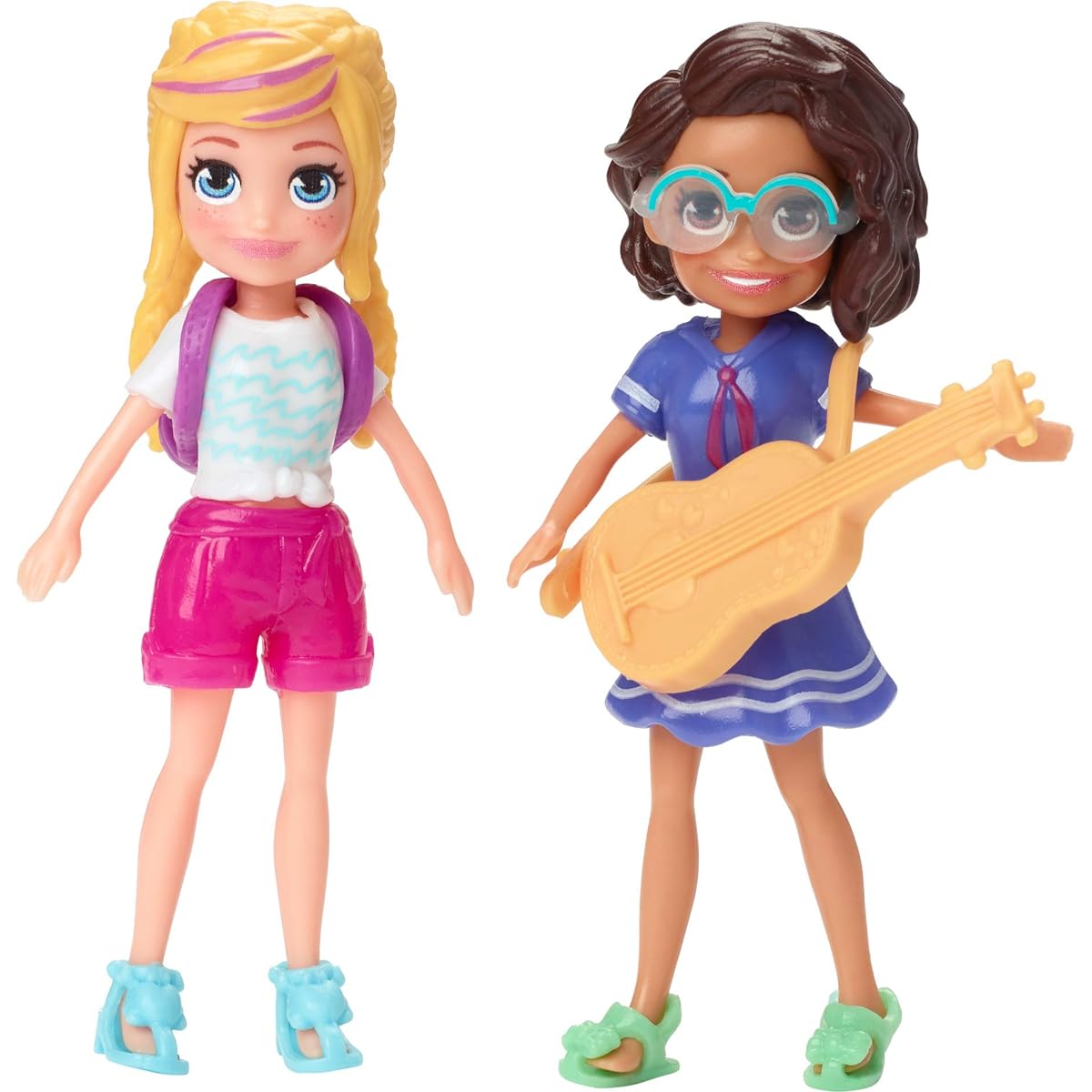 Polly Pocket Sweetie Packet with 2 3" Dolls & 20+ Accessories: Sun 'n' Fun Sport, Fab Bday Party & Chill 'n' Style, Ages 4+