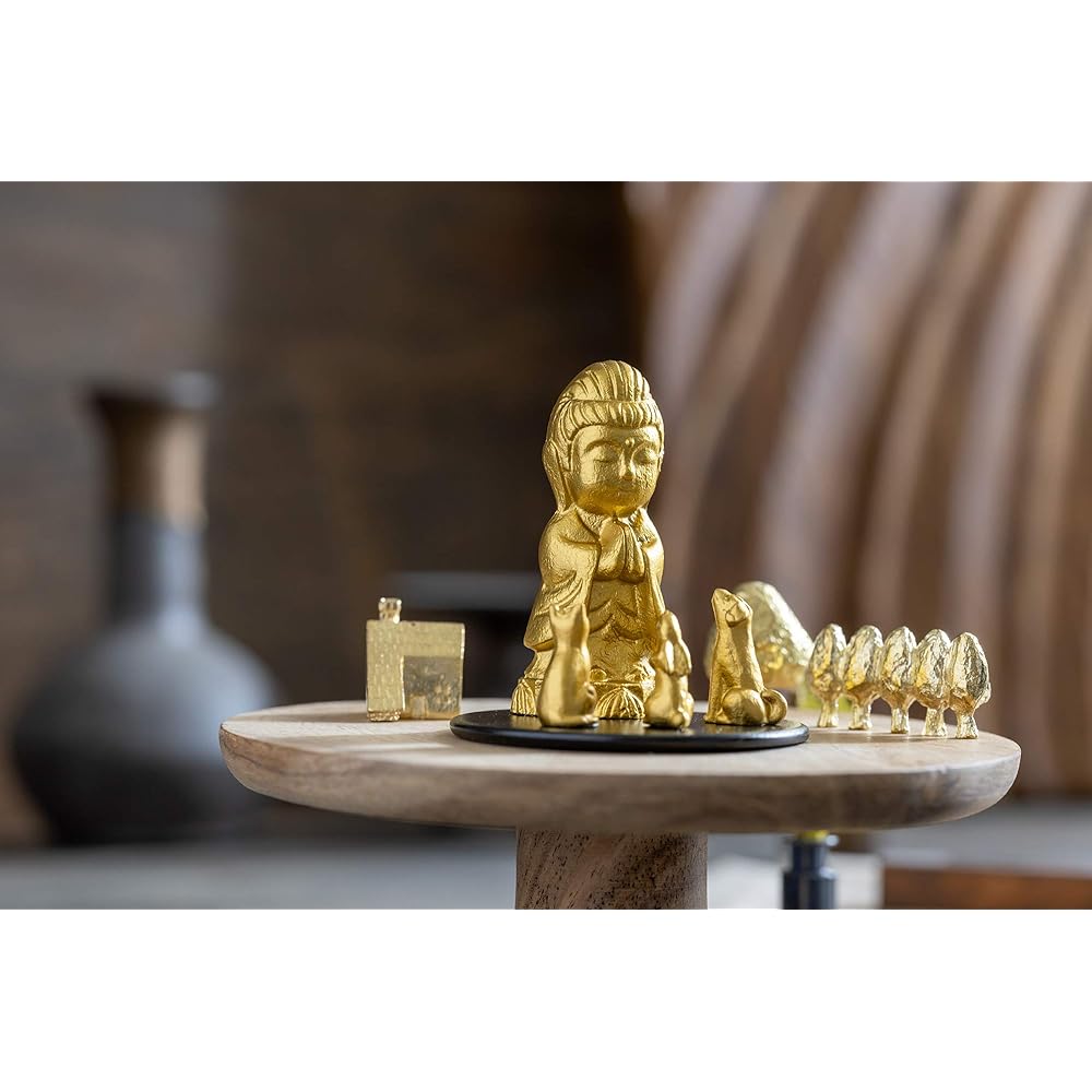 Buddha Statue Pet Mini Kannon Bodhisattva 5.8cm (Gold) _"Animal Protection/Pet Memorial Service" Takaoka Copperware (P Kannon/XS)