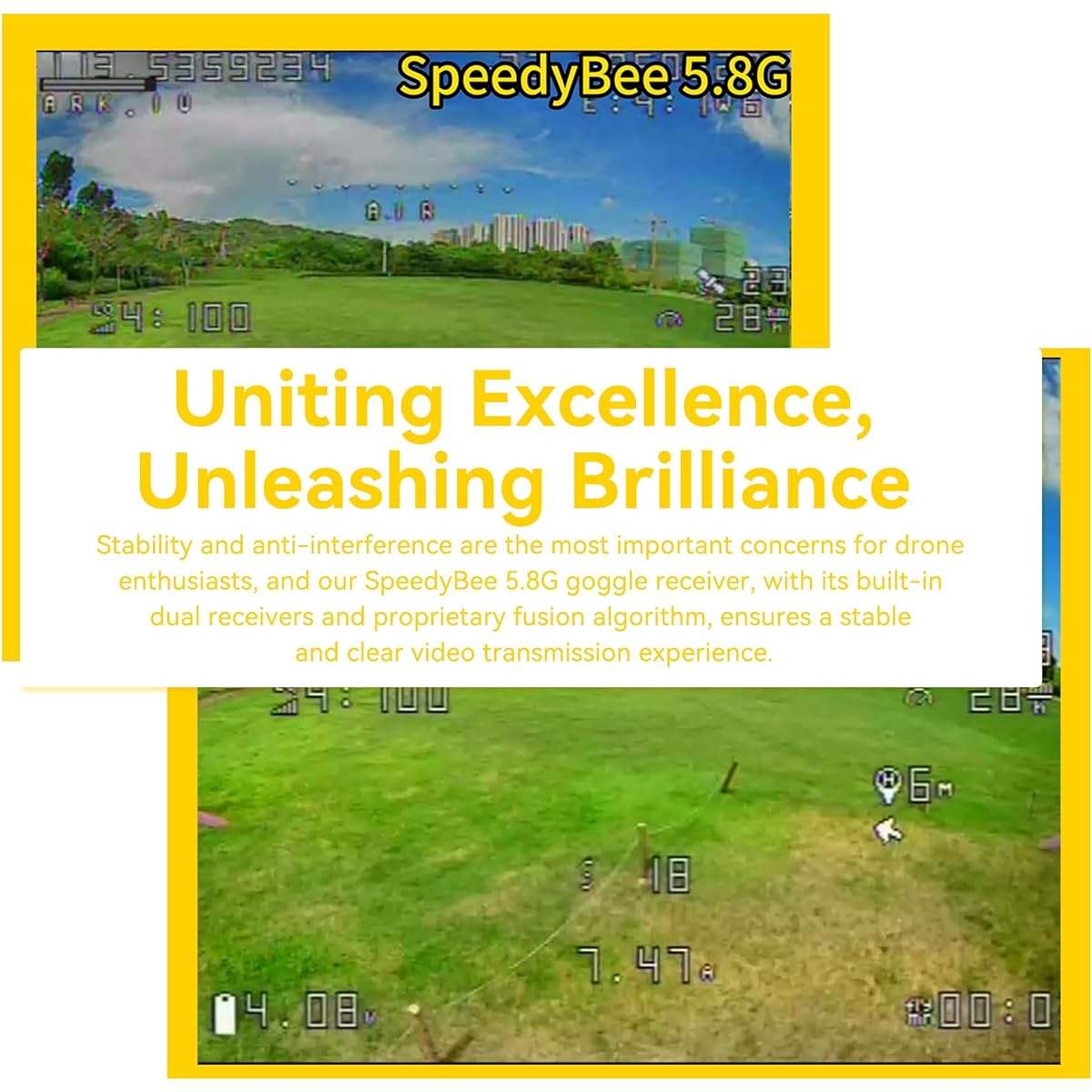 SpeedyBee 5.8GHz Goggle Receiver (Receiver Antenna Combo)