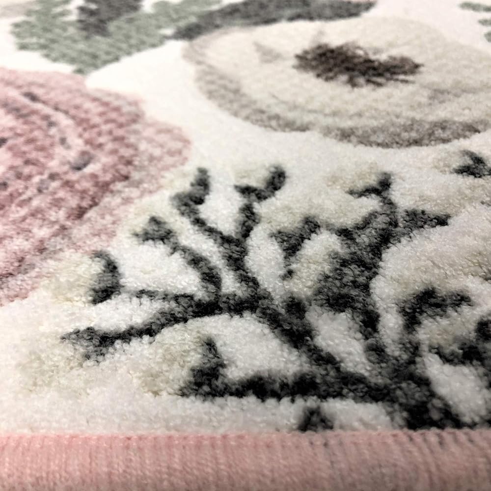 Senko S.D.S Plandeful Kitchen Mat Approx. 50 x 180cm Pink Floral Pattern Antibacterial Odor Resistant Made in Japan 32744