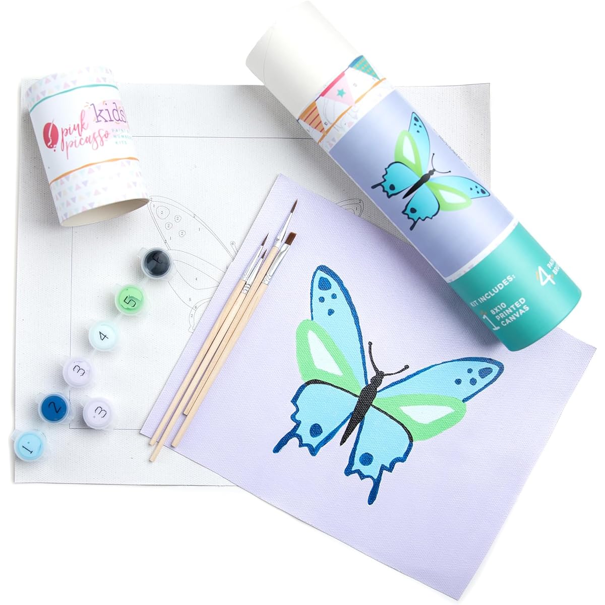 Pink Picasso Kids! Paint by Number Kit for Children (Butterflies)