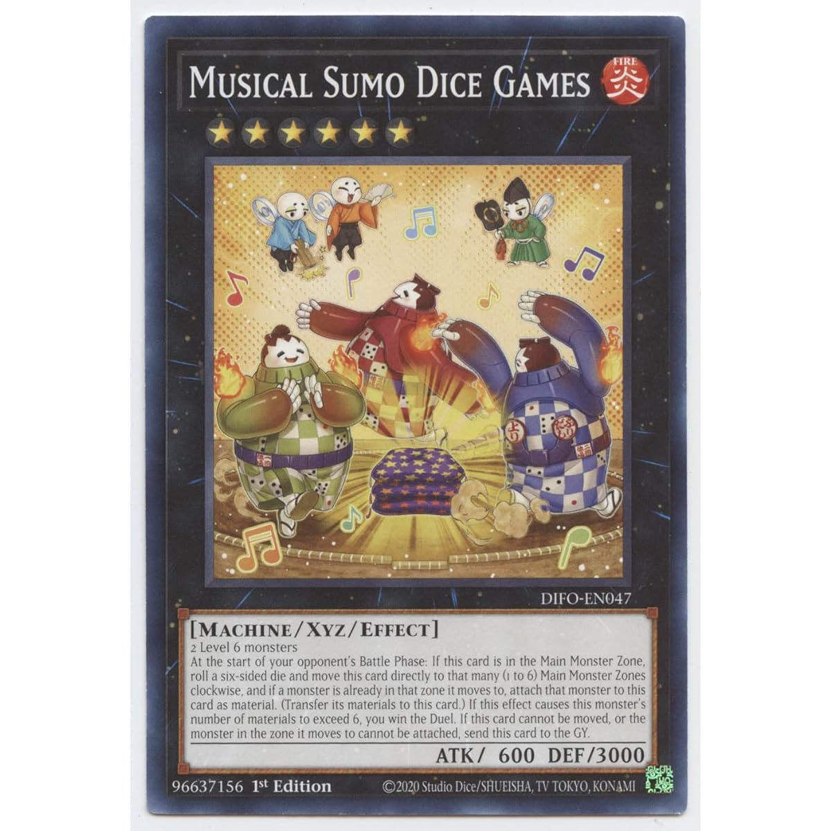 Musical Sumo Dice Game - DIFO-EN047 - Common - First Edition