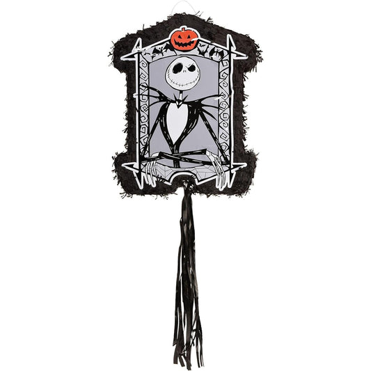 amscan Jack Skellington Pull Ribbon Paper Pinata Halloween Hanging Decorations Nightmare Before Christmas Holds up to 2 lbs