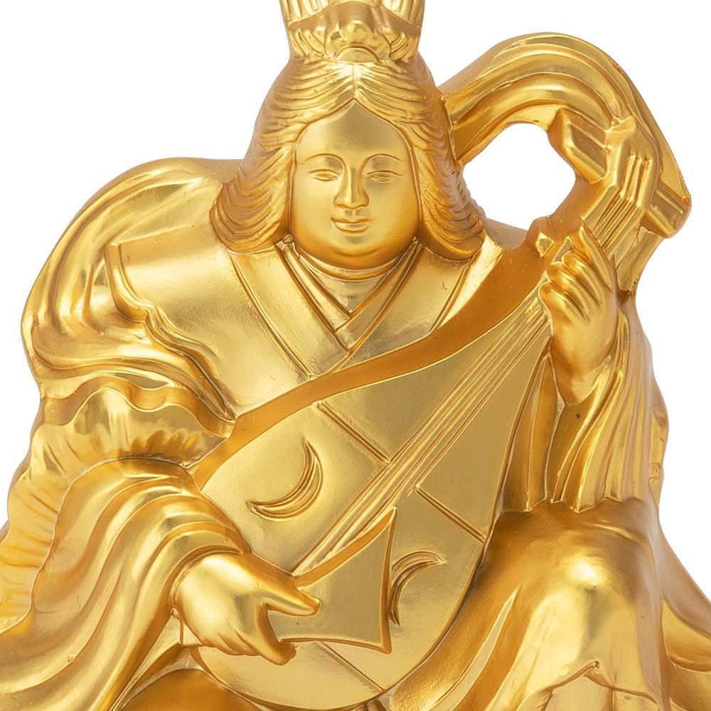 Buddhist Altar Shop Takita Shoten Buddha Statue Good Luck, Good Luck, Seven Lucky Gods, Benzaiten (Height 6.2cm x Width 6.5cm) [Made by Hideun Makita] ◆Prosperity in business, good health, good fortune, fortune, warding off evil [Certificate issued by Ta
