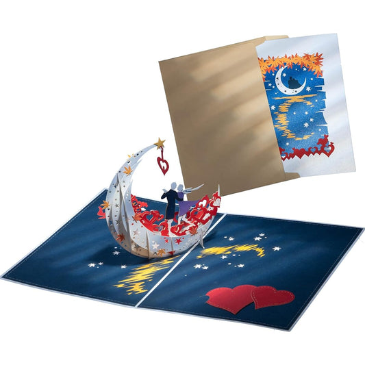 3D Anniversary Valentine's Day Card for Couples, Girlfriends, Boyfriends
