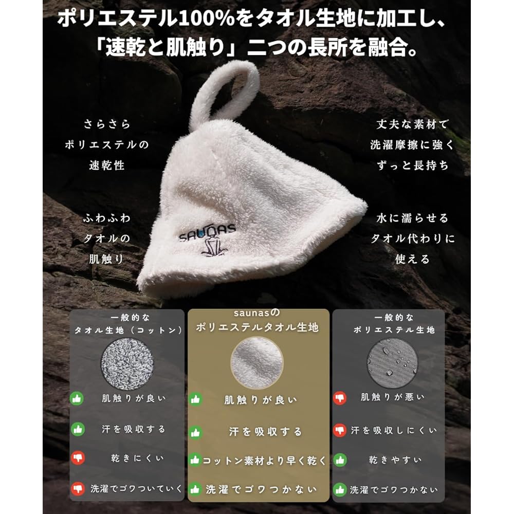 [saunas] Sauna hat for men and women, large, cute, double-layered and deep for good insulation, and the logos are separate for men and women, so it can also be used as a matching pair set gift for couples.