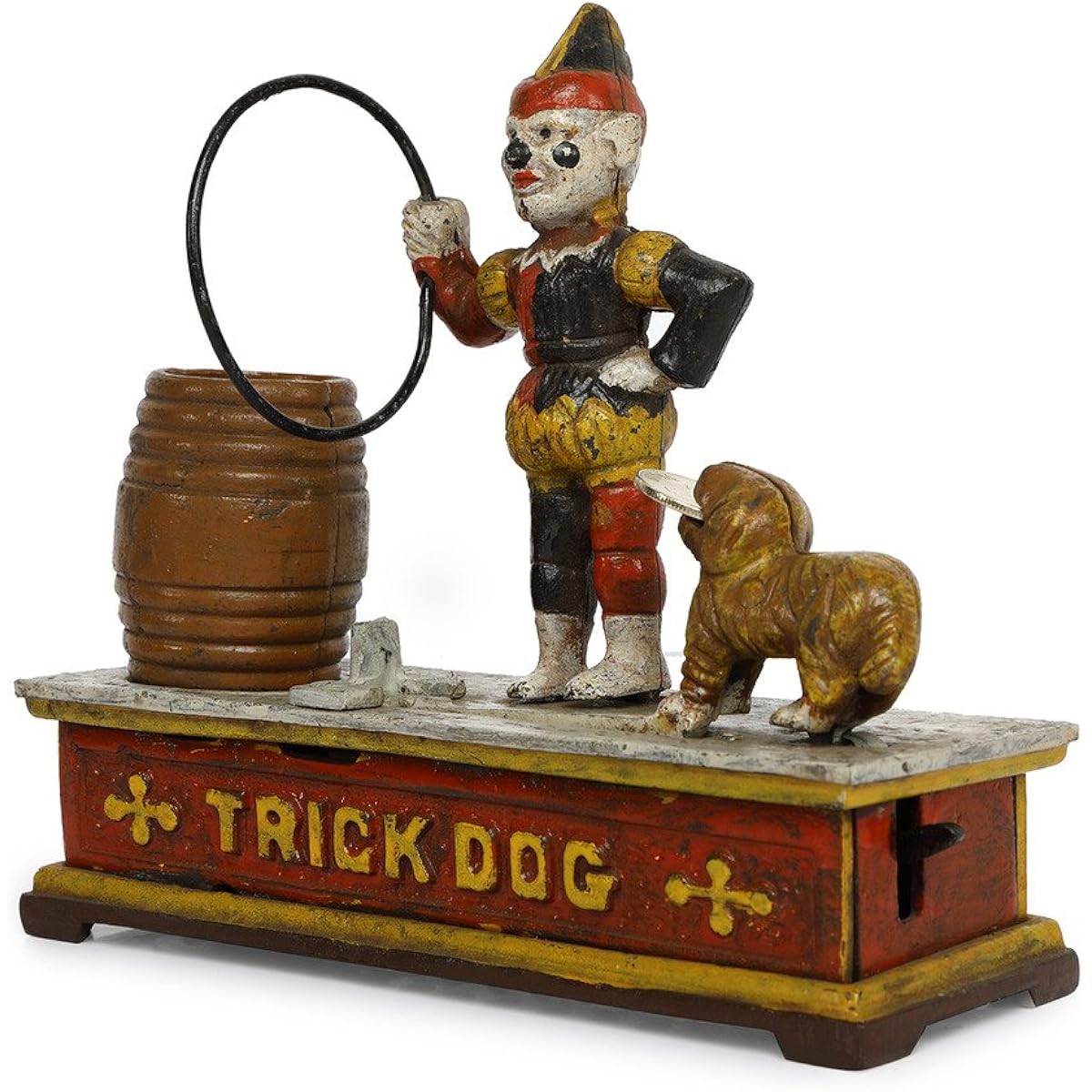 SafeDeals Antique/Vintage Style Cast Iron Mechanical Trick Dog Money Box Piggy Bank