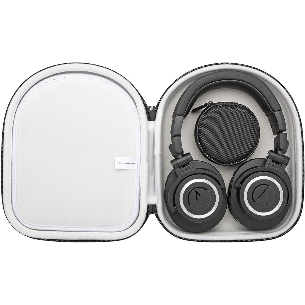 Audio-Technica ATH-M50X Professional Monitor Headphones Knox Protective Headphone Case Bundle (2 Items)