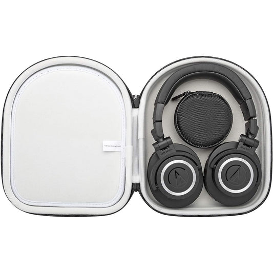 Audio-Technica ATH-M50X Professional Monitor Headphones Knox Protective Headphone Case Bundle (2 Items)