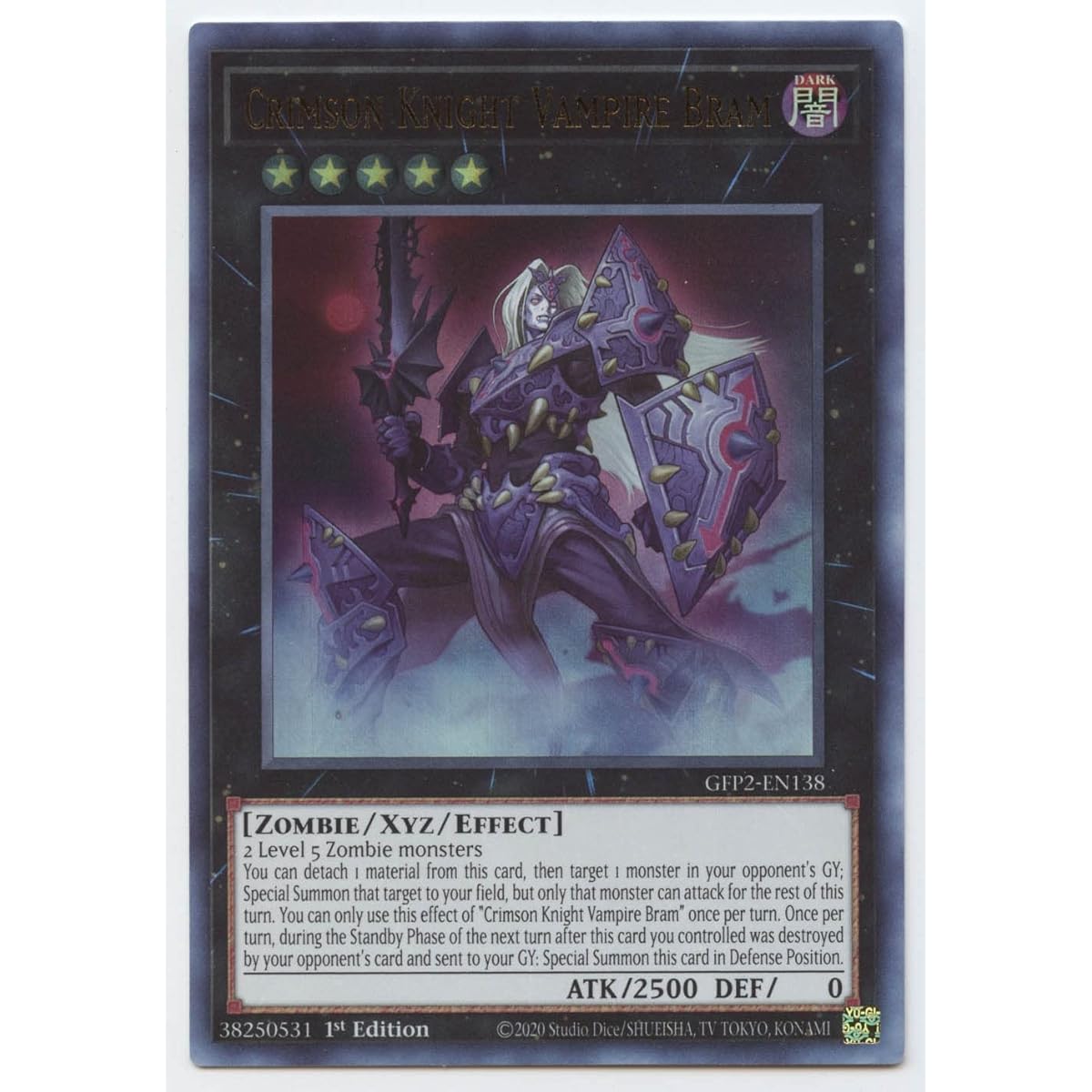 Crimson Knight Vampire Bram - GFP2-EN138 - Ultra Rare - 1st Edition.