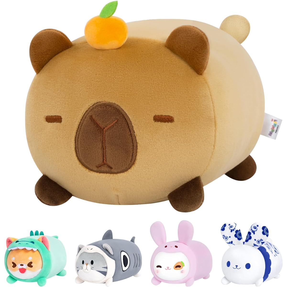 Mewaii Cute Capybara Plush Toy Pillow Cute Stuffed Animal Capybara Plush Toy Cute Animal Stuffed Animal Soft Squishy Birthday Gift for Kids & Girls(8inch)