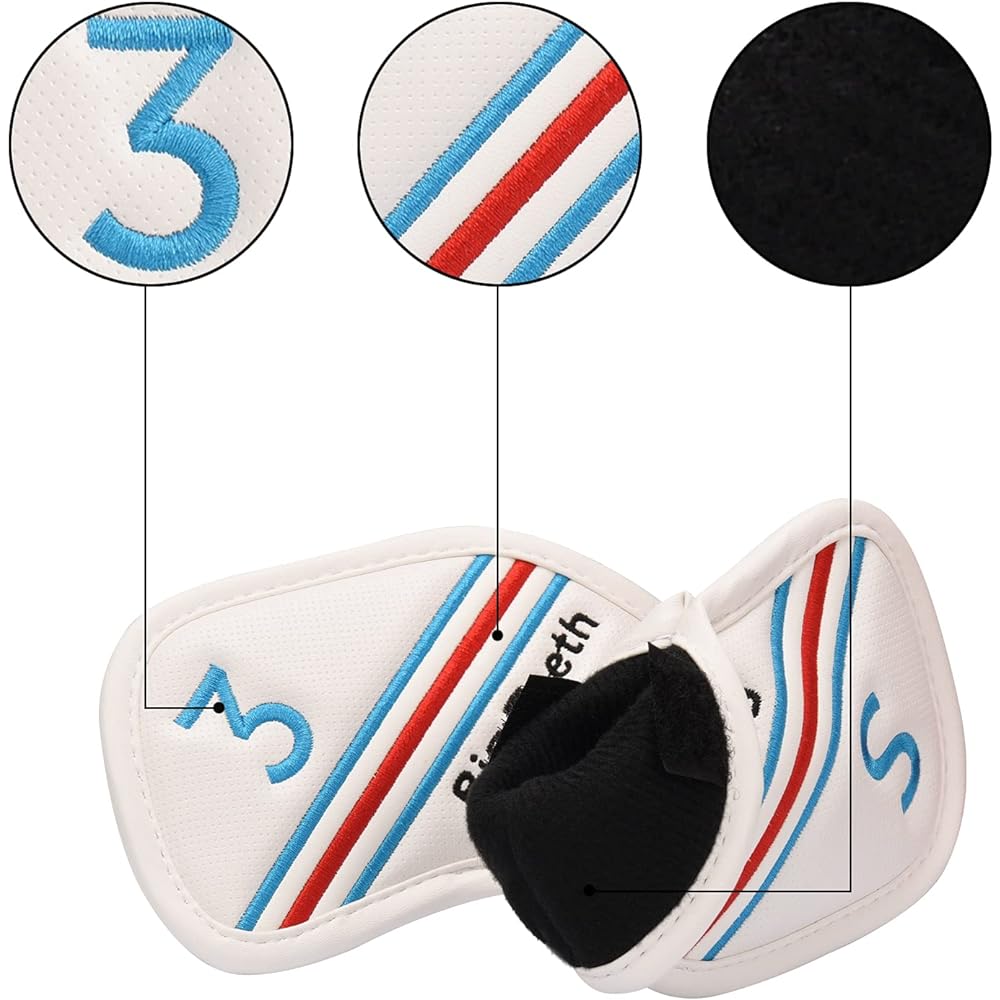 Iron Cover Golf Head Cover 10 pieces (3-9, Pw, Aw, Sw) Velcro Callaway MAVRIK MAX ROGUE ST MAX TaylorMade SIM2MAXOS
