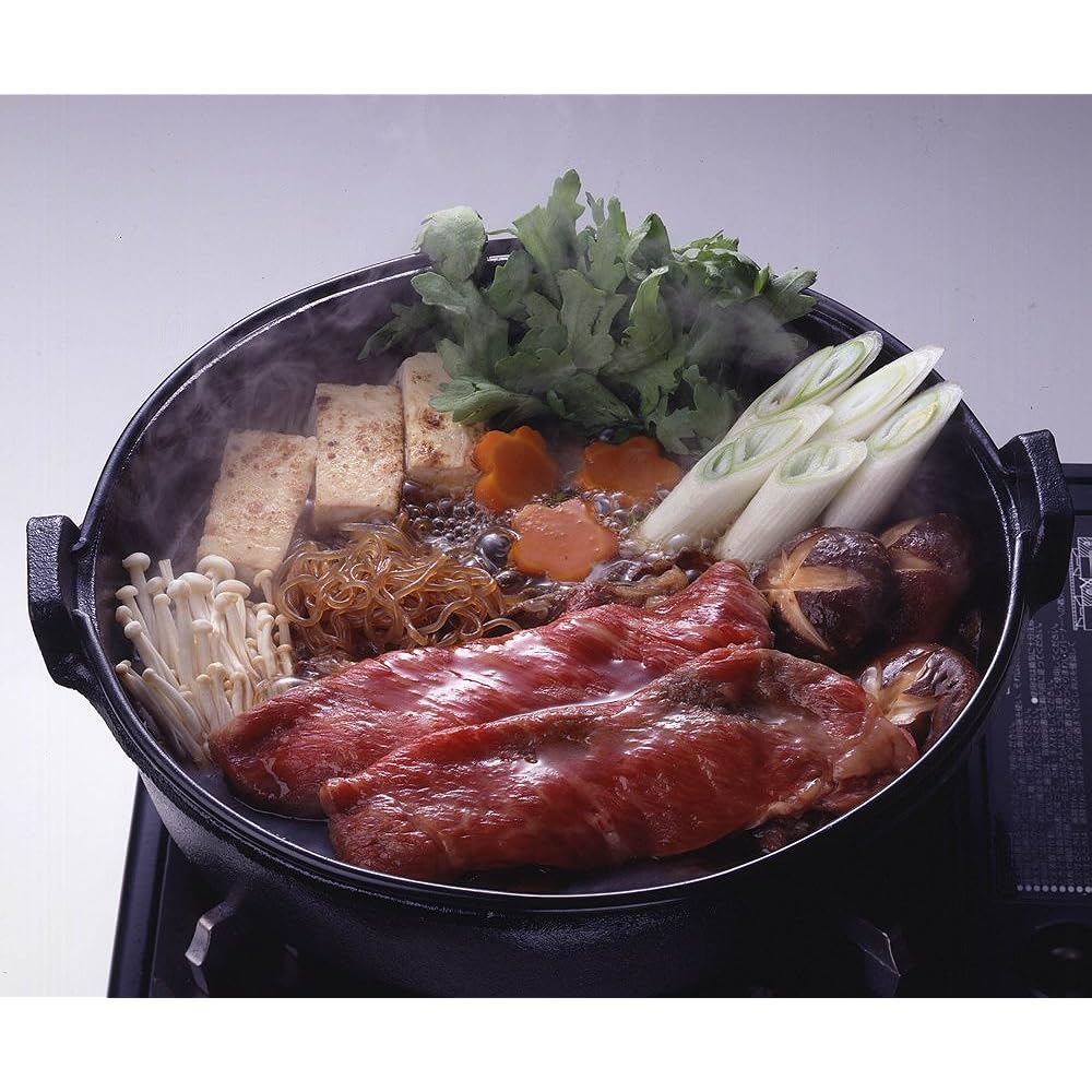 Ikenaga Tekko Sukiyaki Pot, IH Compatible, Made in Japan, Iron Pot, Stir-Fry, Iron Replenishment, 26cm, Kizuna Sukiyaki Pot 12122