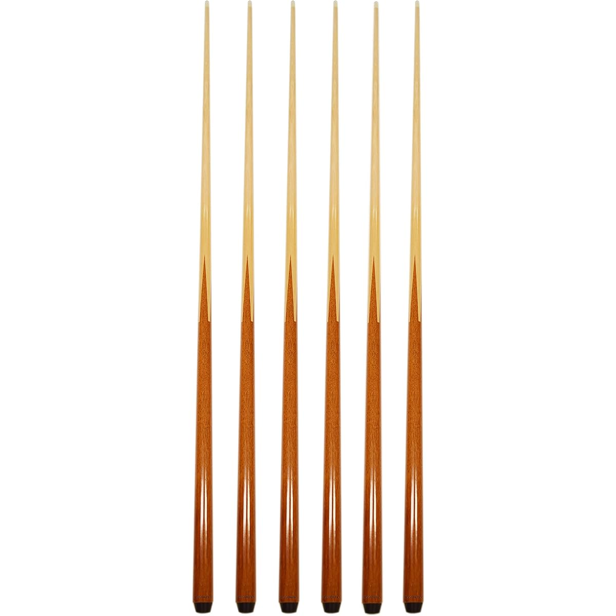 Set of 6 Pool Cues New 57" Real 4-Prong Home Bar Billiards Pool Cue Sticks
