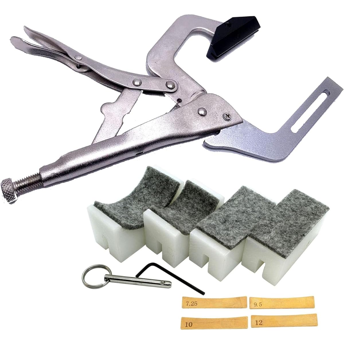 Colaxi Fingerboard Handheld Fret Press Tool Luthier Fretting Tool Guitar Repair Tool Mandolin, 11 Pieces