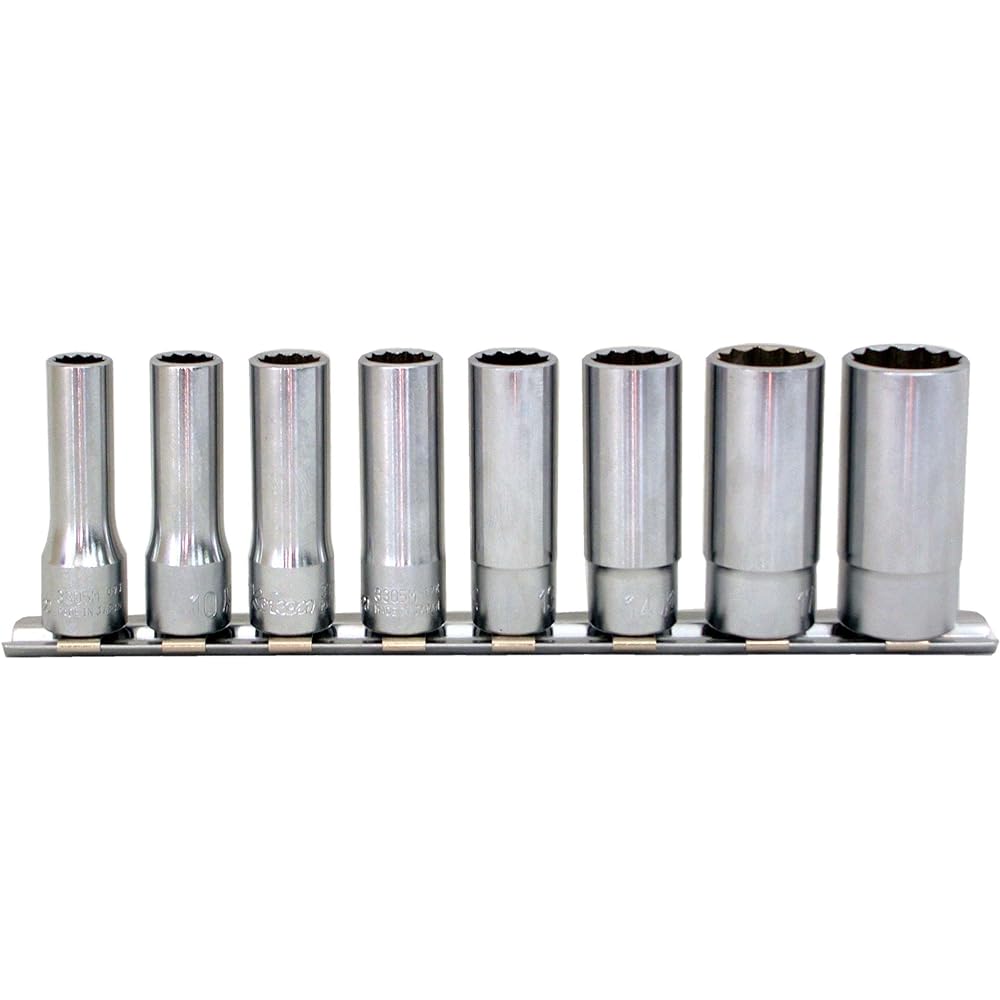 Yamashita Industrial Research Institute Koken 3/8 (9.5mm) SQ. 12-sided deep socket rail set 12 pieces RS3305M/12