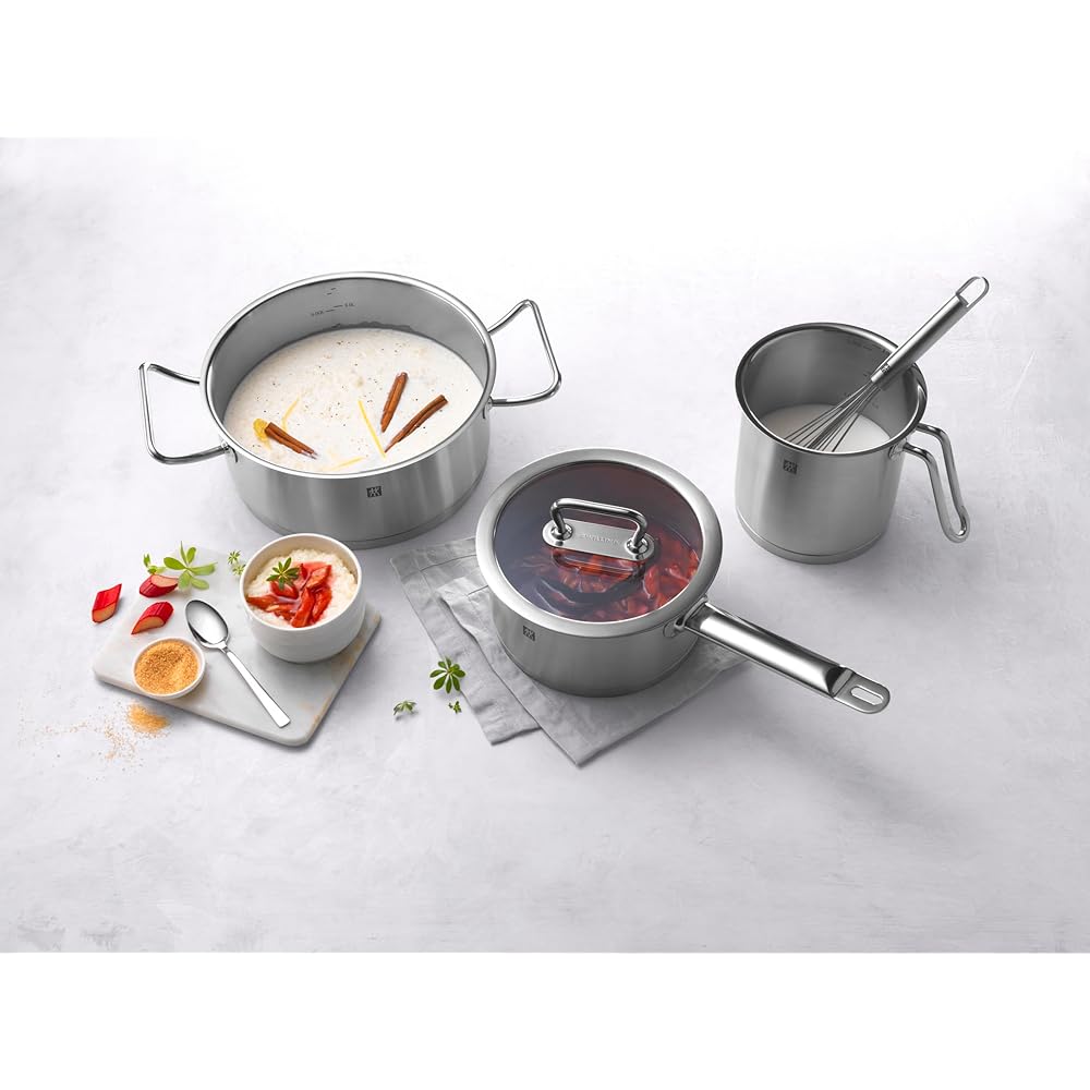 ZWILLING "Pro Stew Pot 20cm (with glass lid)" Two-handed pot Stainless steel 3-layer bottom structure IH compatible 3.0L 10 year warranty [Authorized Japanese product] 65122-200