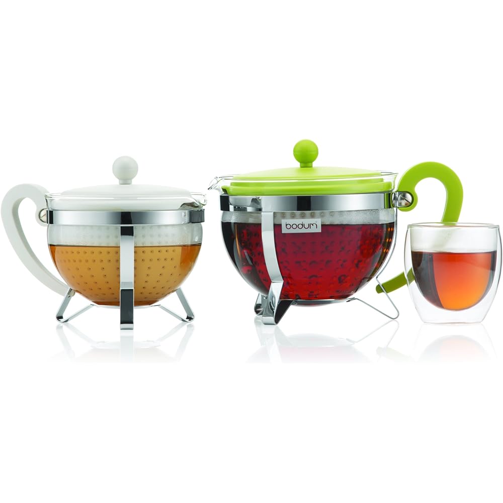 BODUM Teapot Tea Maker CHAMBORD Teapot 1000ml Off-White Black Tea Green Tea Chinese Tea Herbal Tea Fruit Tea Plastic Filter Glass Beaker Dishwasher Safe [Genuine Product] 1975-913