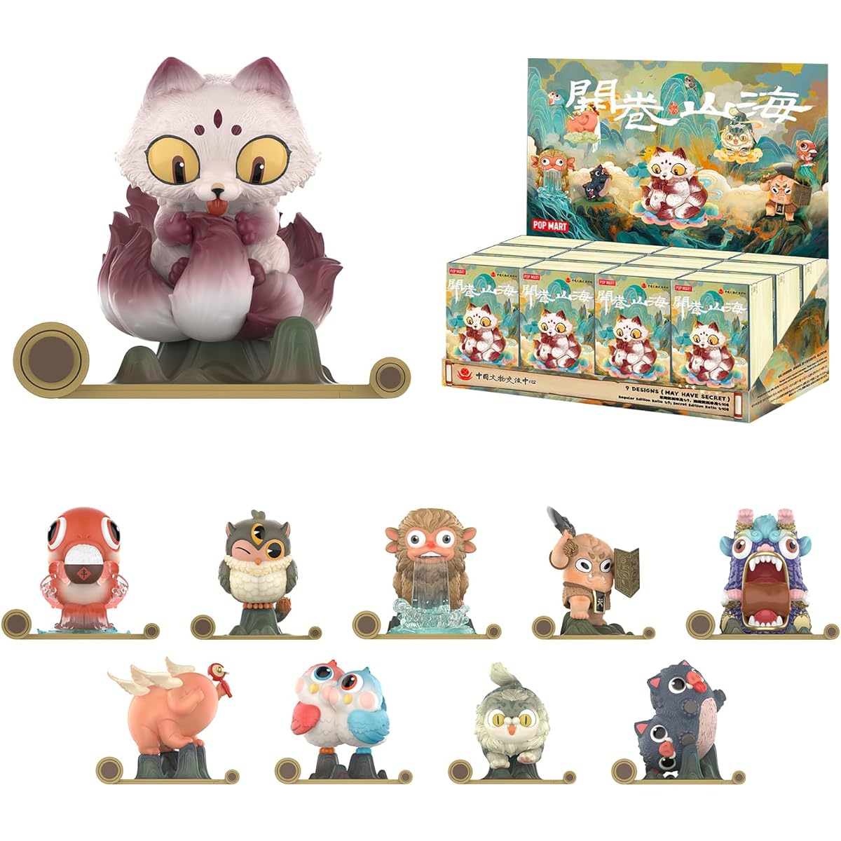 POP MART Classica Blind Box Figures Random Design Box Toys Modern Home Decor Collection Toys Set for Desk Accessories 9pcs