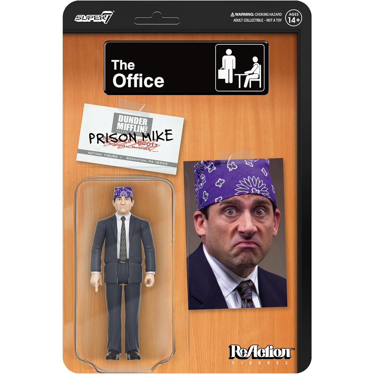Super7 The Office Reaction Figures Wave 2 - Michael Scott (Prison Mike) Action Figure
