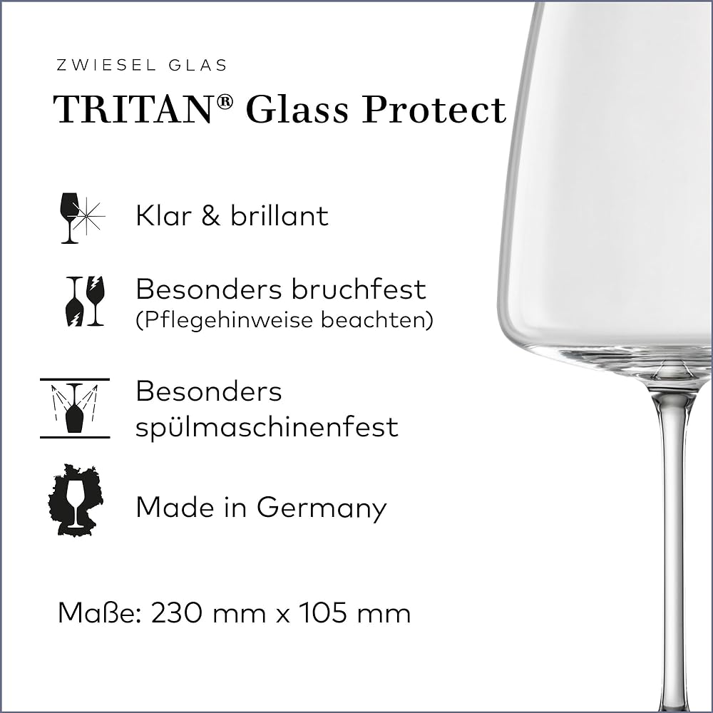 ZWIESEL Wine Glass for Red and White Vivid Sense Mellow and Luxurious Wine 710ml 122428 (Set of 2)