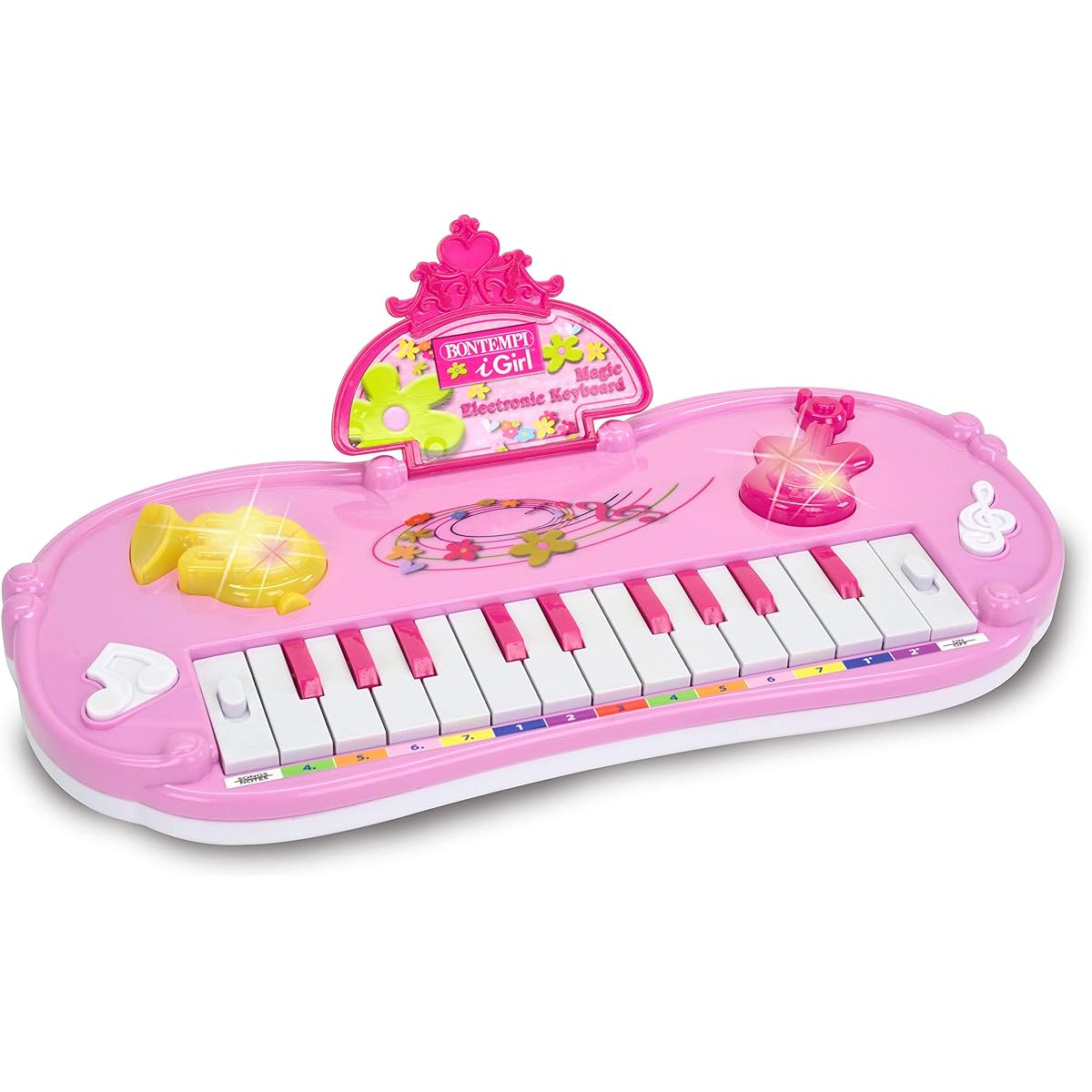 Bontempi Toy Electronic Keyboard (Magic Light Keyboard - Pink)