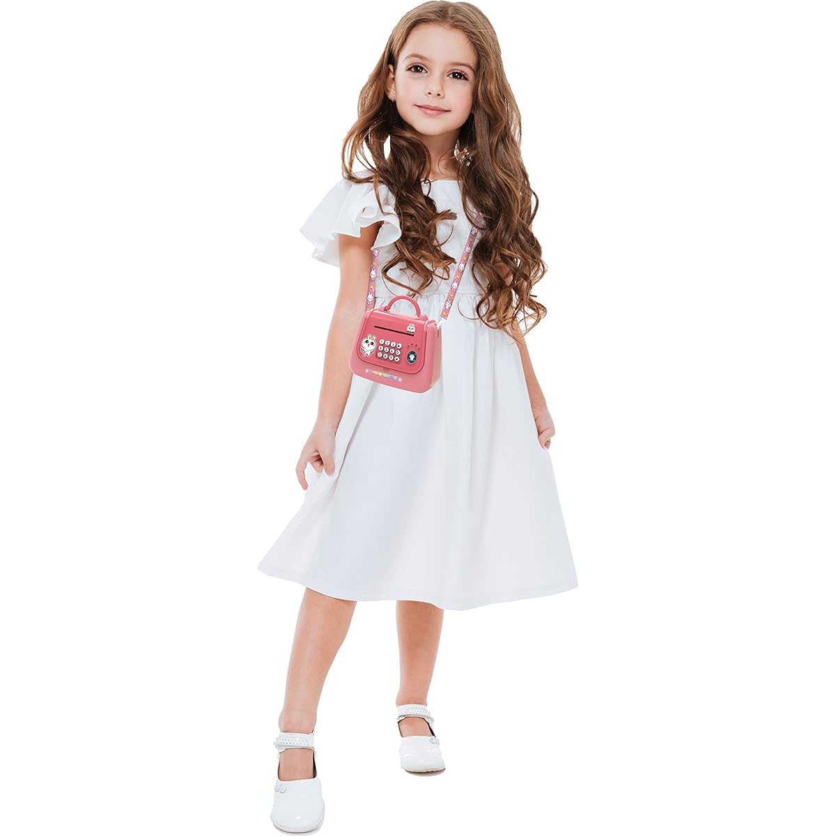 Unicorn Money Bank Wallet for Girls Fingerprint Password Code Lock with 50 Stickers Electronic Piggy Bank Cash Savings Box Money Box Toy Birthday Gift for 4 5 6 7 8 9 10 11 Year Old Girls