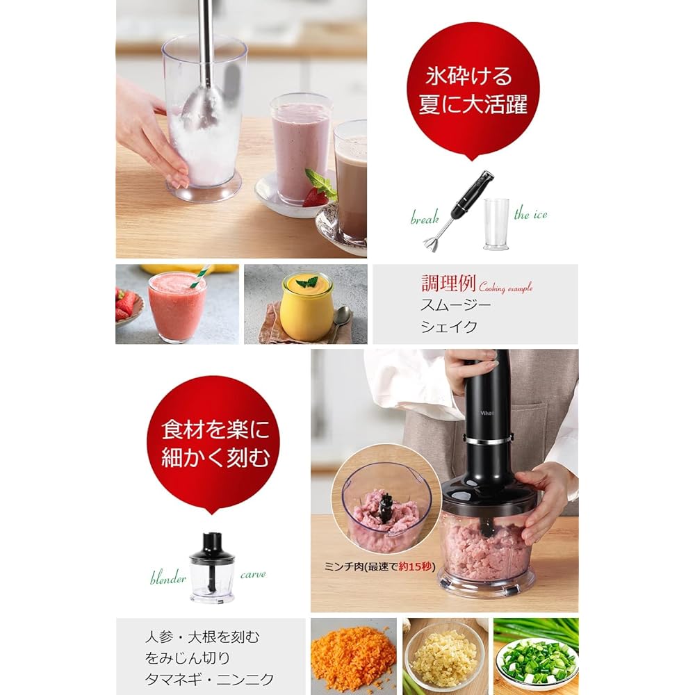 Hand Blender, Hand Mixer, Splash Prevention Function, Mixer, Ice Crushing, Baby Food Making, Time Saving Cooking Utensil, Meat, Vegetables, Eggs, Smoothies, Sweets Making, Electric, Comes with Stand, Lightweight, Reduces Cooking Time, Stylish, Baby Gift,