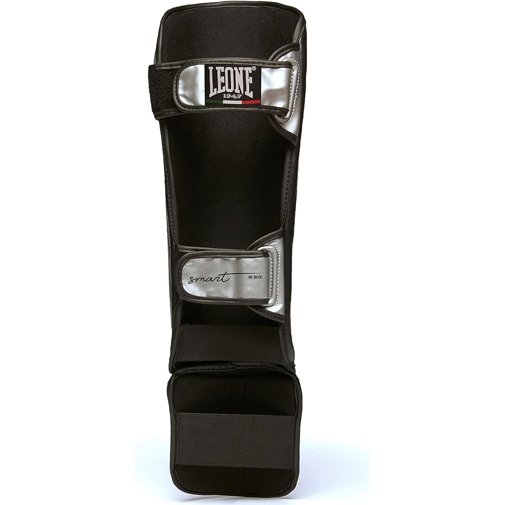 LEONE 1947 Martial Arts Kickboxing MMA Shin Guard Unisex [SMART] Leggings EVA100% Padded Black PT135 [Genuine Product]