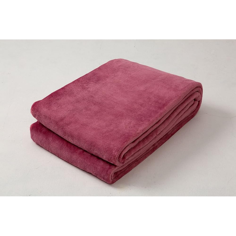 Moelleux [Melting 2-Piece Flannel Blanket] Double Size Rose Pink IL83020-127