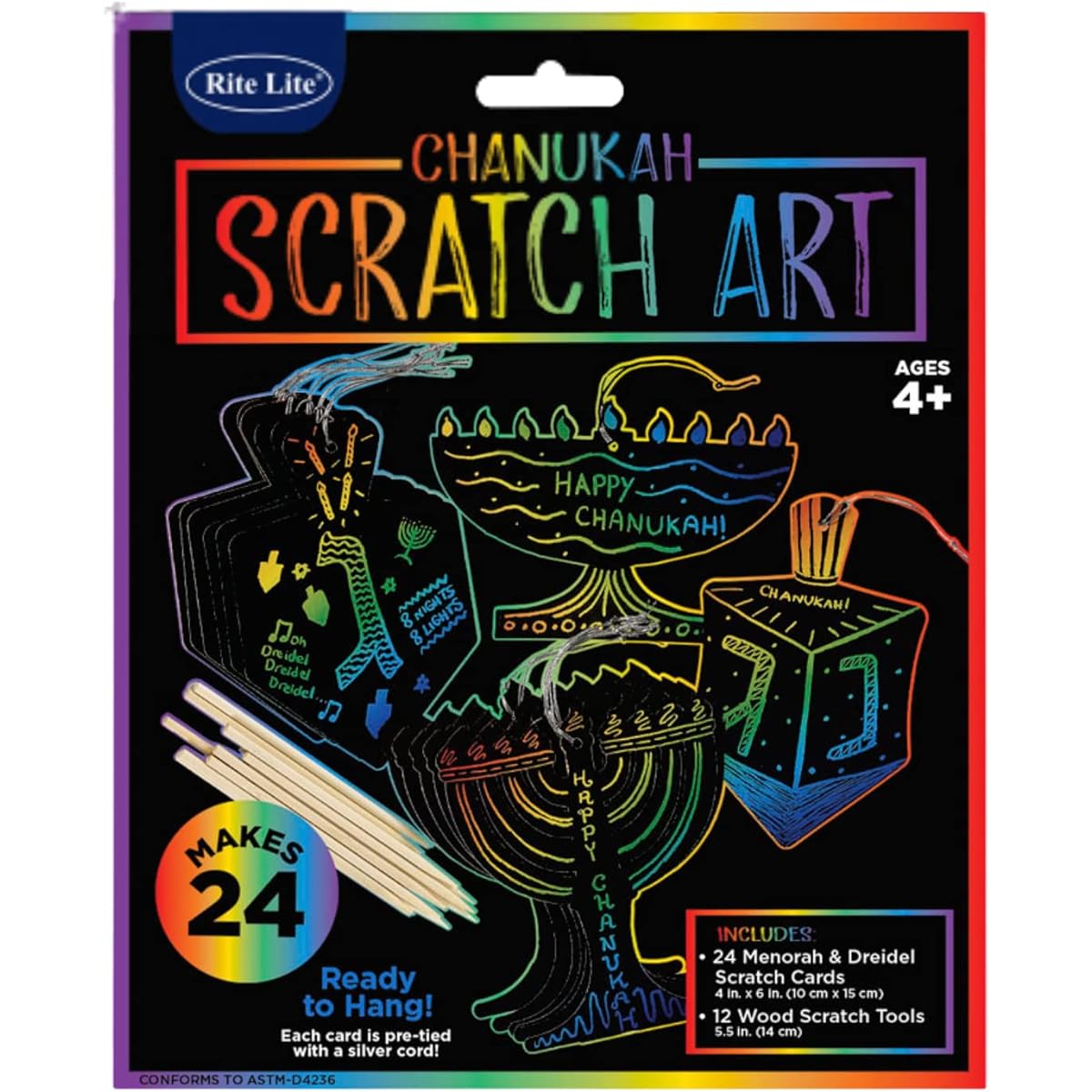 Rite Lite Chanukah Scratch Art