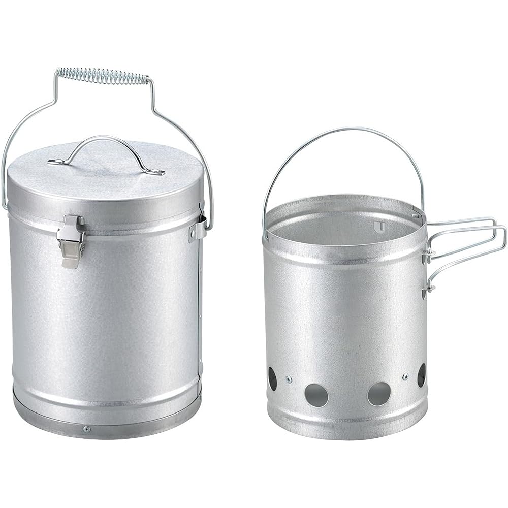 CAPTAIN STAG Fire Starter Fire Extinguisher Large Fire Extinguisher Jar Fire Starter Set UY-7023 Silver Outer Diameter 190 x Height 240 mm