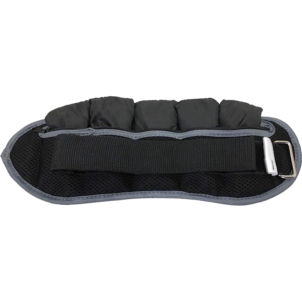 Compatible with lively 100-year-old gymnastics, with 5-level weight adjustment function/ankle weights/1kg x 2 pieces, silver