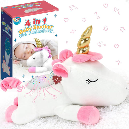 TOY Life Musical Plush Unicorn Toy White
