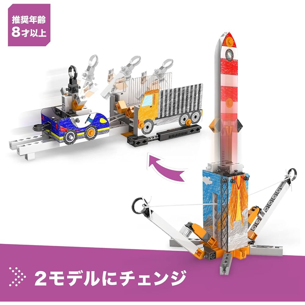 Engino (Engino) Engineering Blocks You can experiment by flying rockets. Assembly toys. Educational toys for 8 and 9 year olds. Elementary school students. STEAM toys. Experiment kits that help you deepen your understanding while having fun. You can make