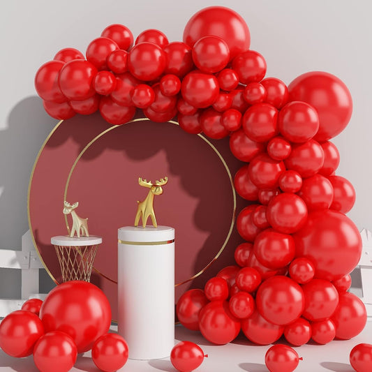 84 Red Balloons Red Balloon Garland Arch Kit 5"+12"+18"