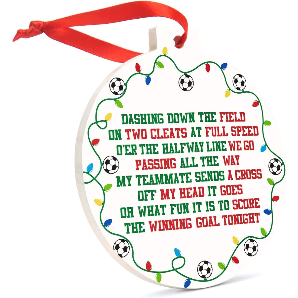 Jingle All the Way Ornaments | Soccer Porcelain Ornaments by Chalktalk Sports | White