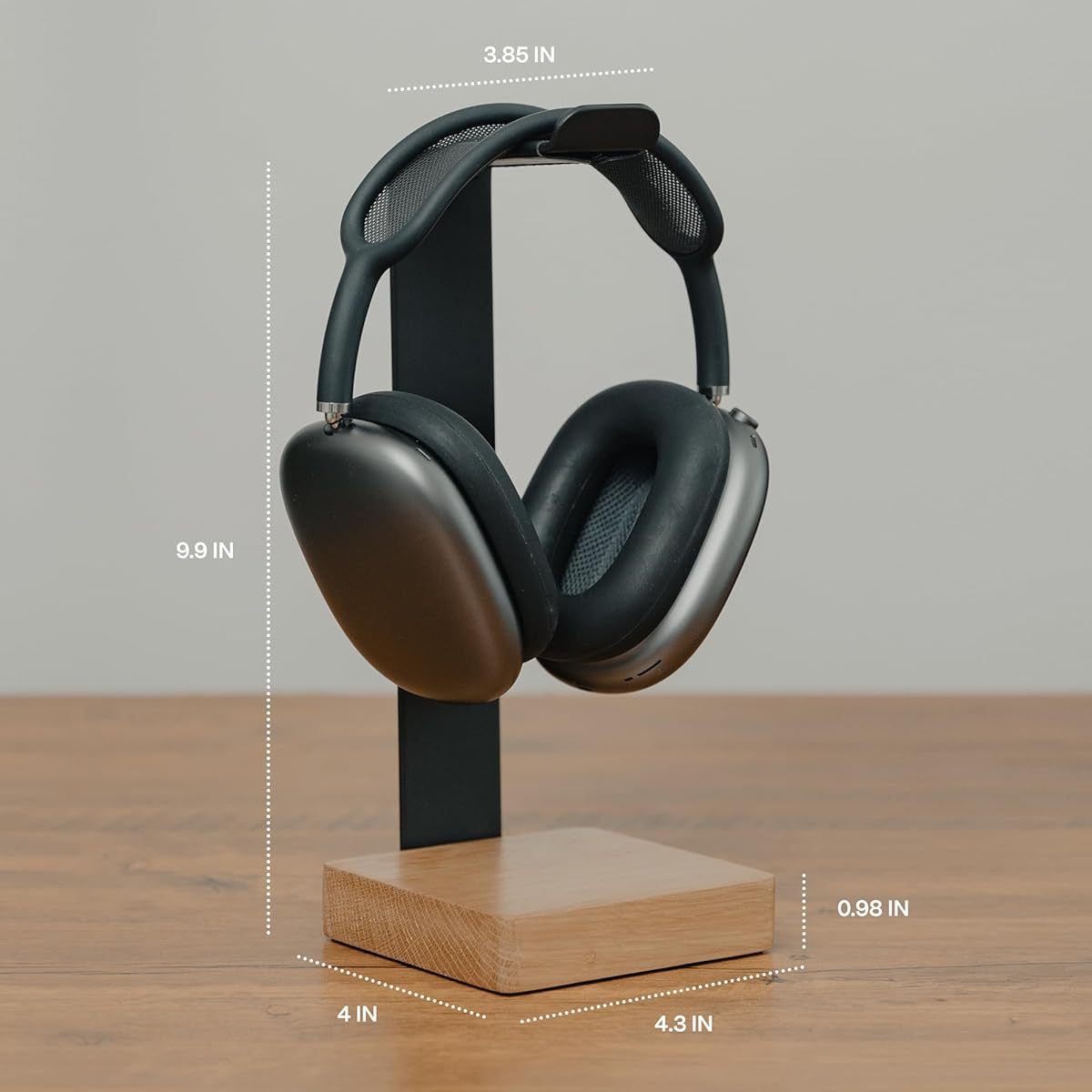 Headphone Stand for Desk Wooden Headset Stand for Desk Headphone Holder Desk Stand Wooden Gaming Headphone Stand Wooden Headphone Stand Headphone Stand Compatible with Airpods Max Beats - Walnut